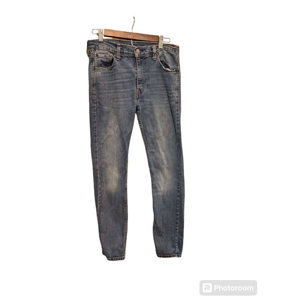 Levis‎ Jeans Mens 30x35 Actual Blue 513 Slim Straight American Stretch Denim